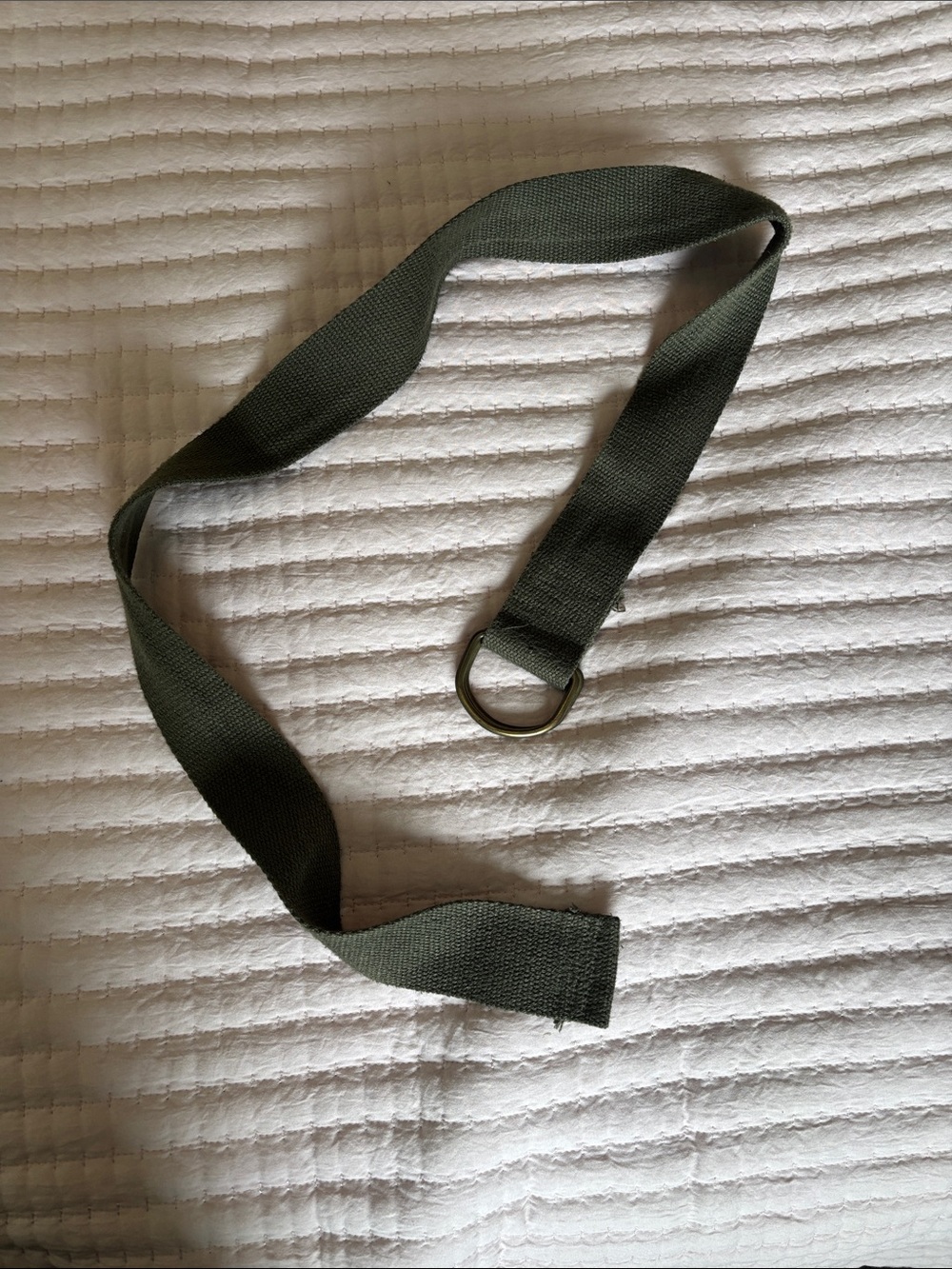 Olive Green Canvas D-Ring Belt